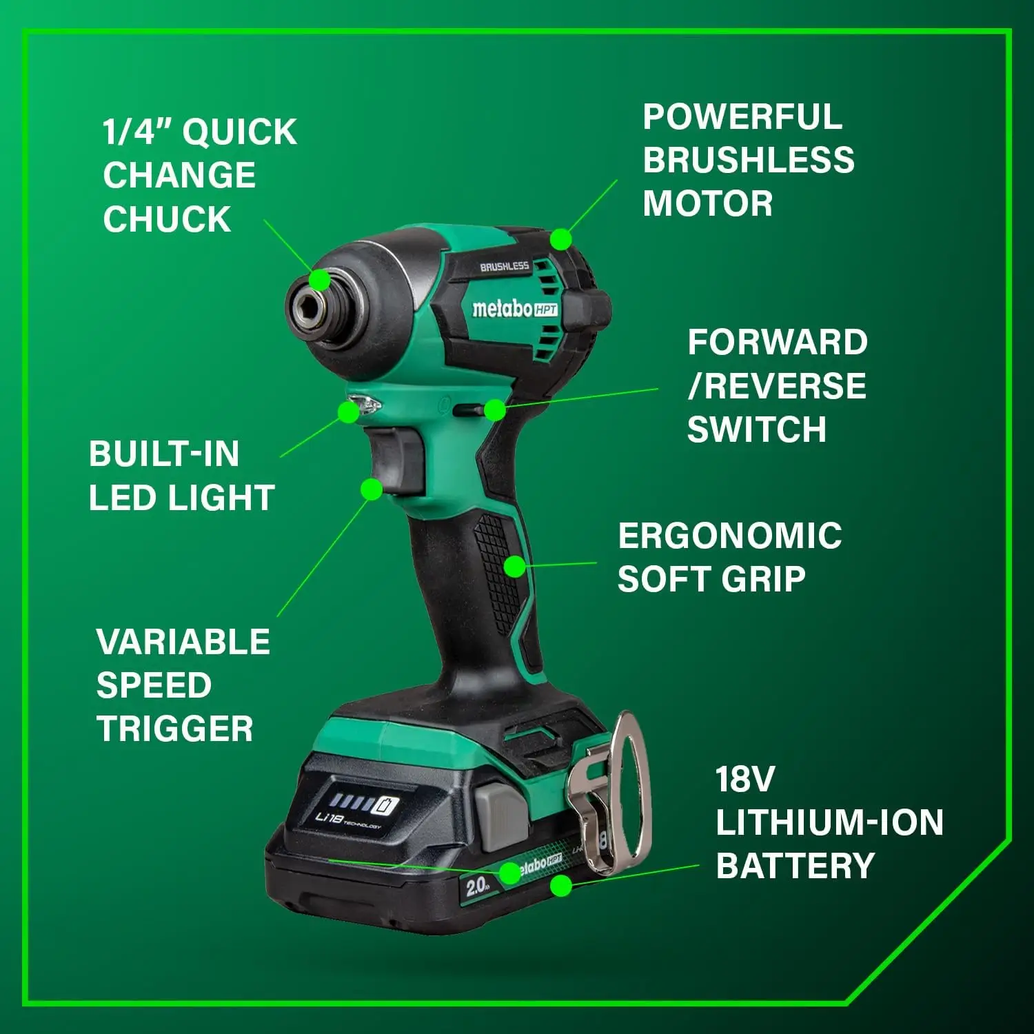18V Brushless Drill Impact Driver