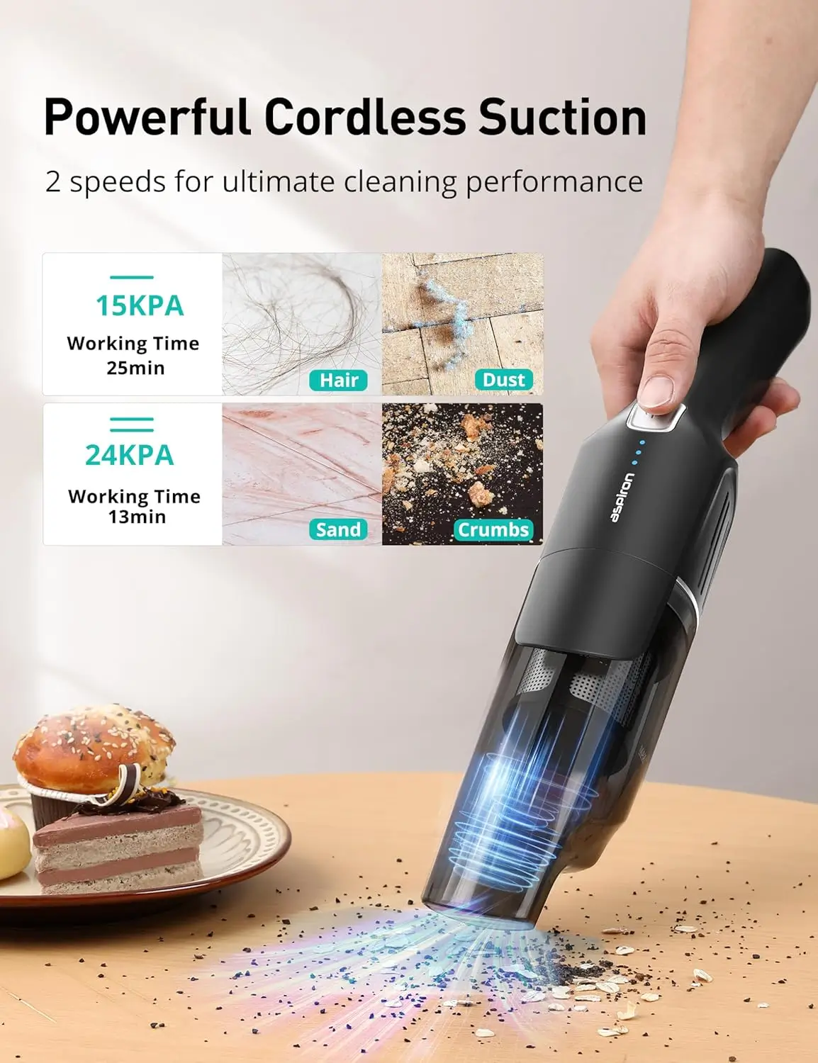 Aspiron Cordless Handheld Vacuum