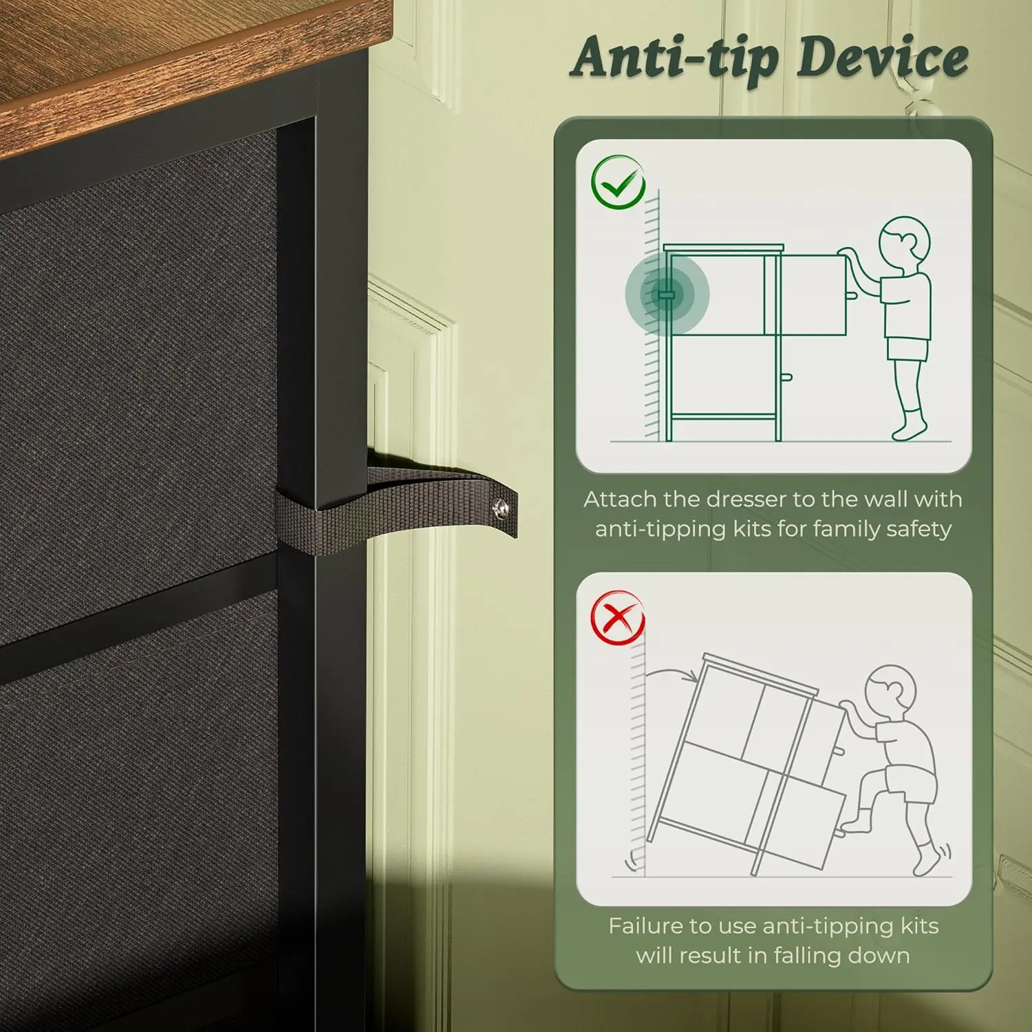 Rustic brown dresser