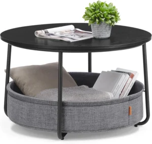 round coffee table with storage