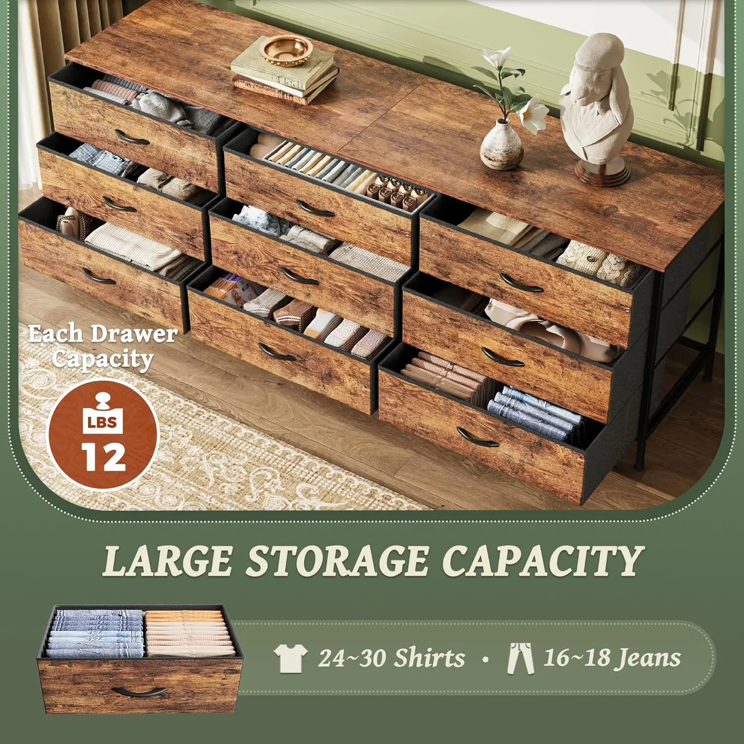 Bedroom storage dresser