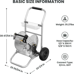 water hose reel cart