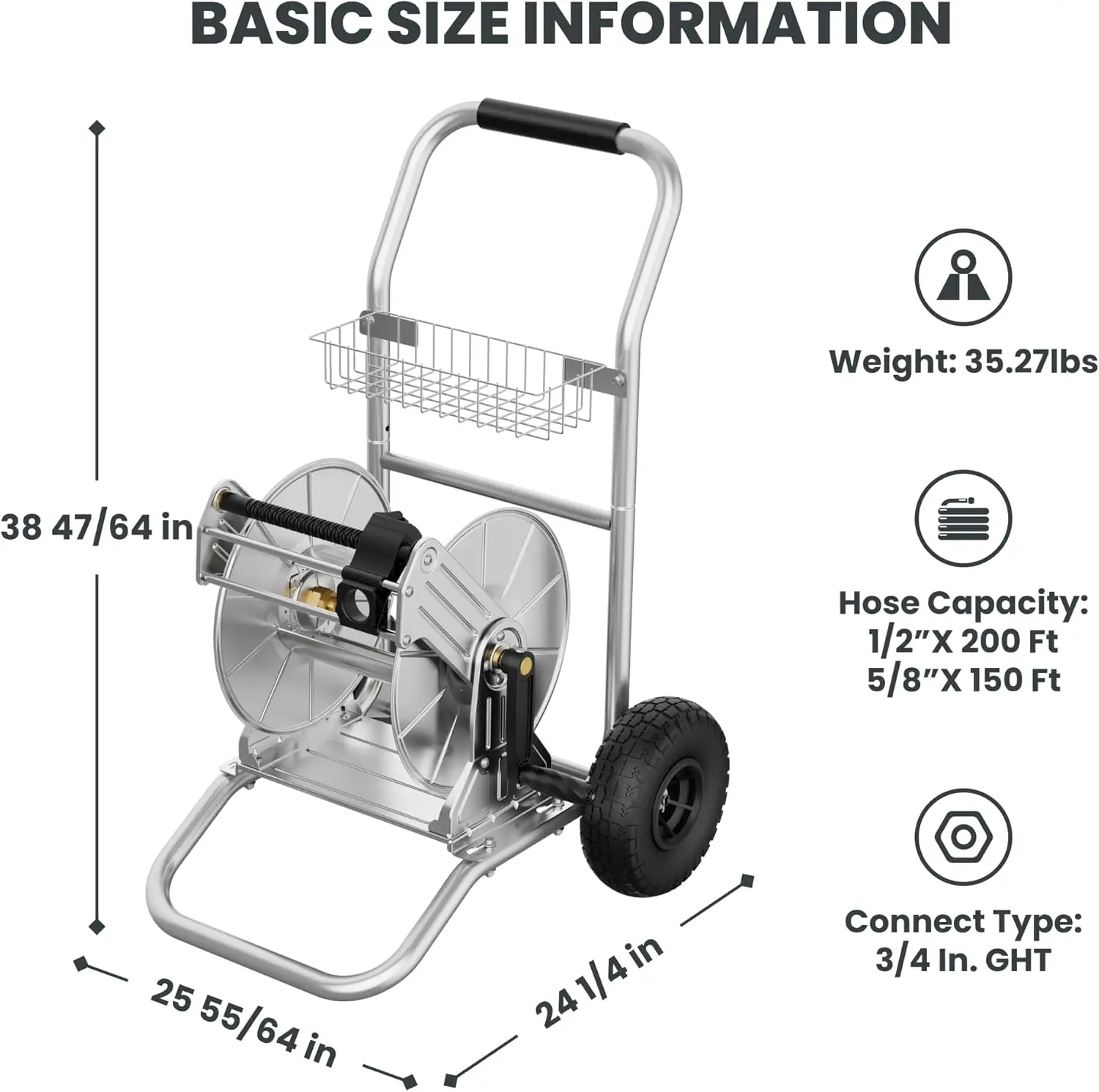 water hose reel cart