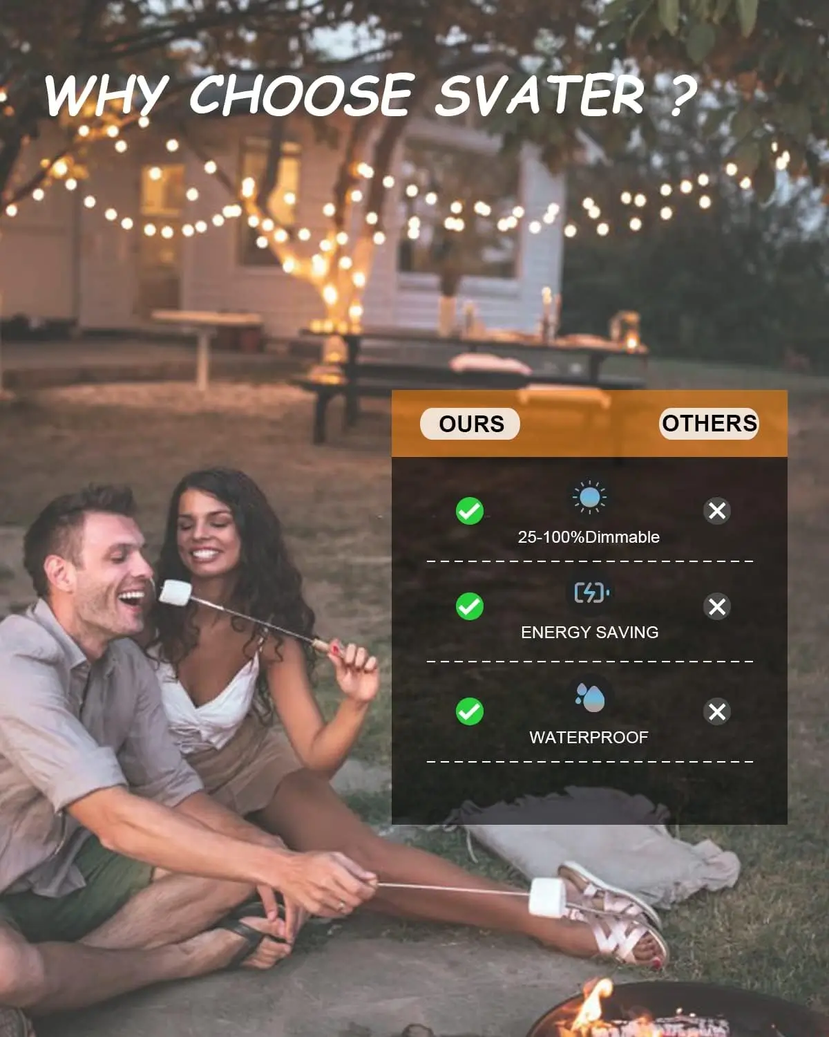 Svater Outdoor String Lights