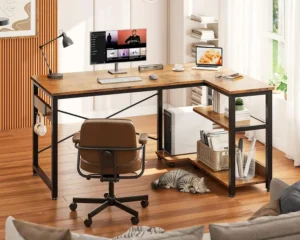 L shaped computer desk