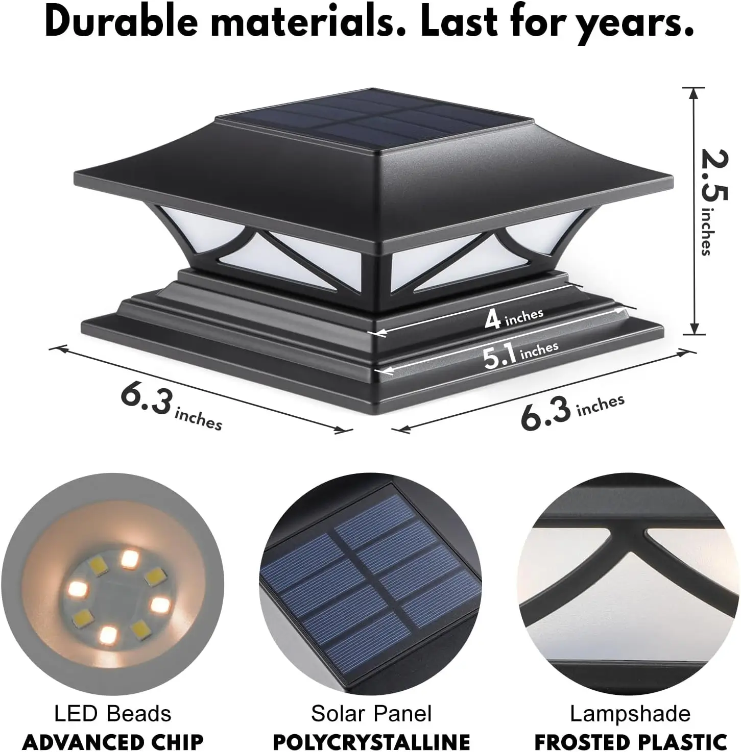 Solar deck post lights