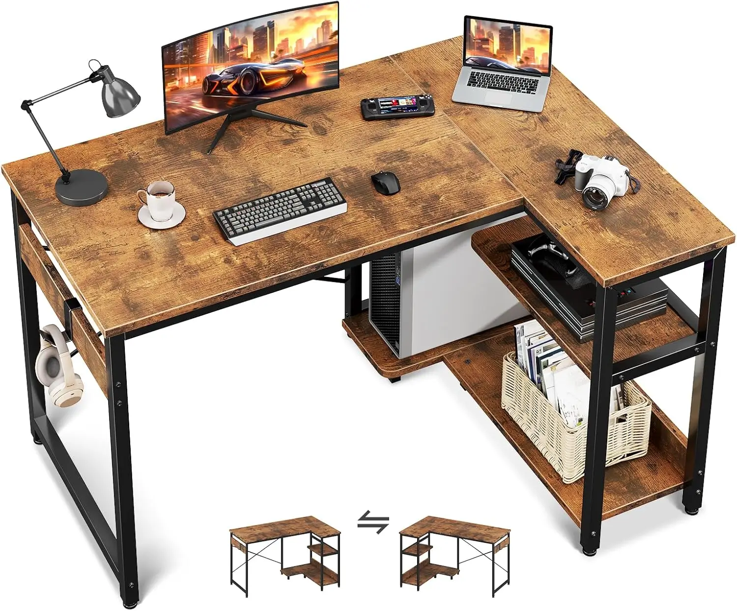 modern L shaped desk