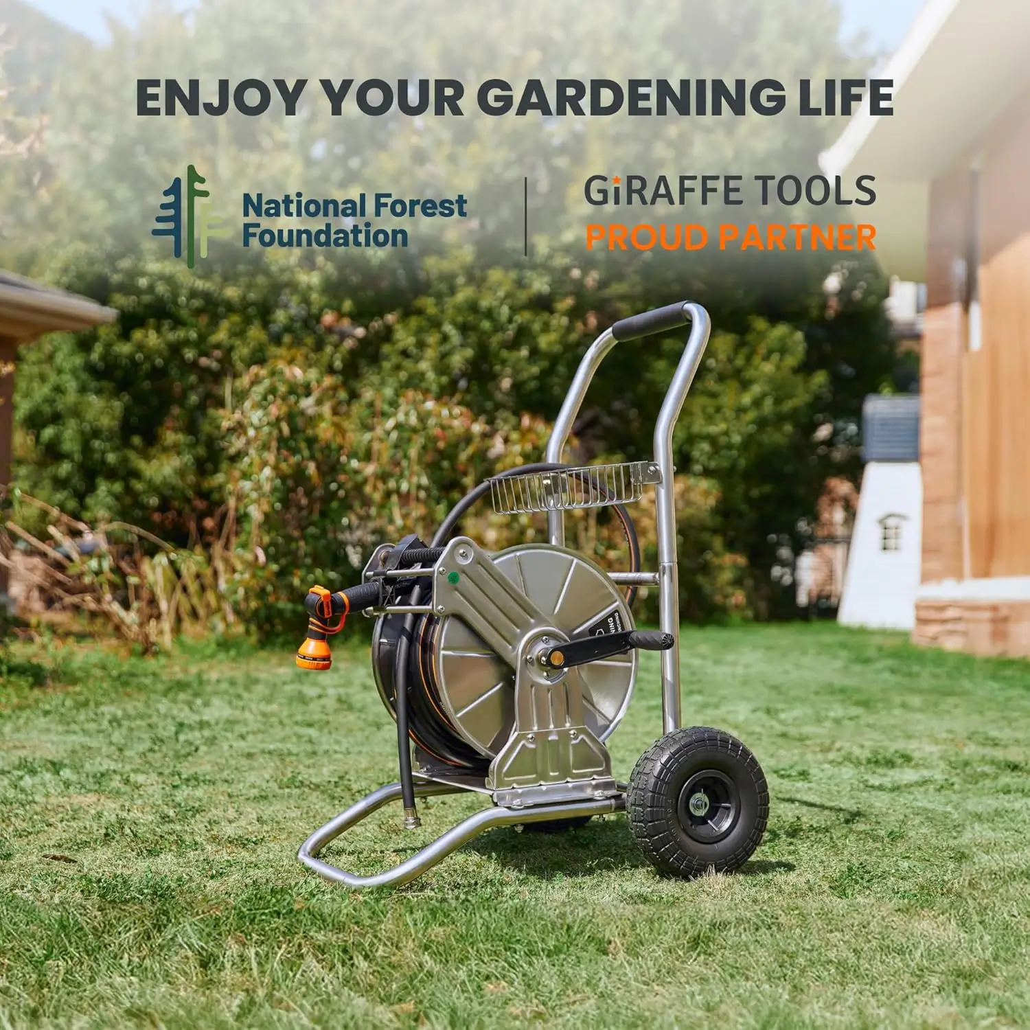 garden hose cart with wheels