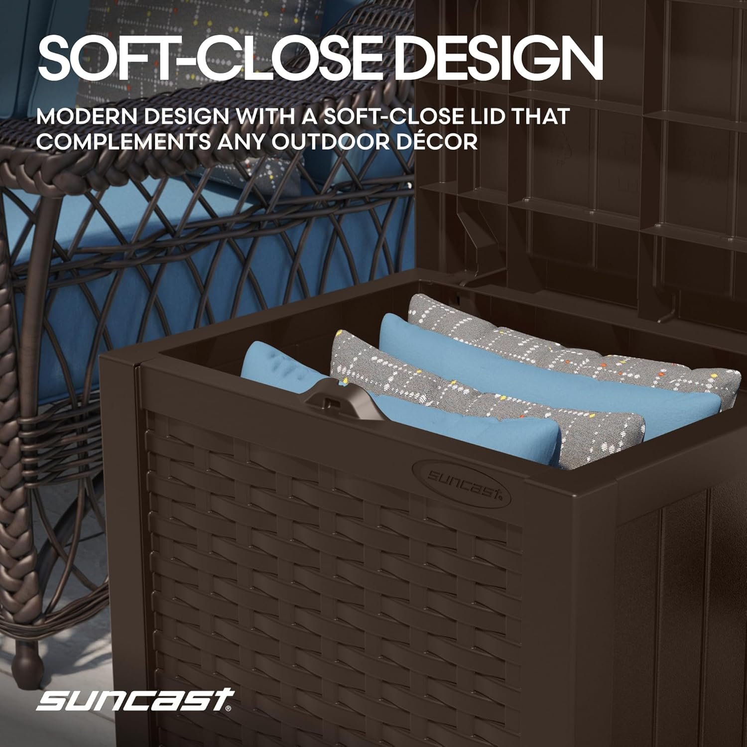 Suncast 22-Gallon Small Resin Storage Seat