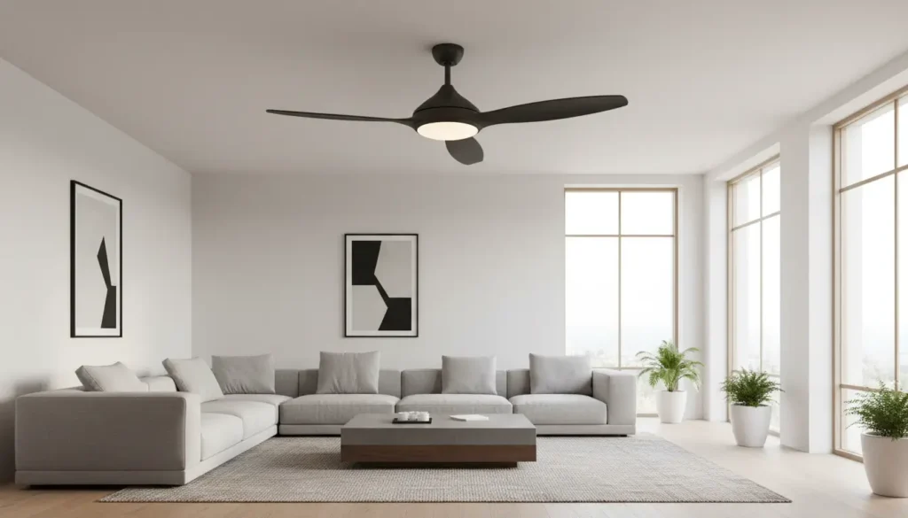 
black modern ceiling fan
