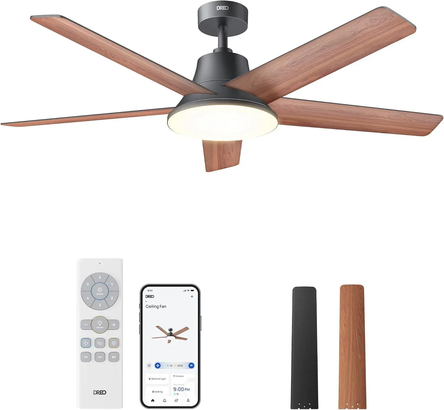 Modern Black Ceiling Fan