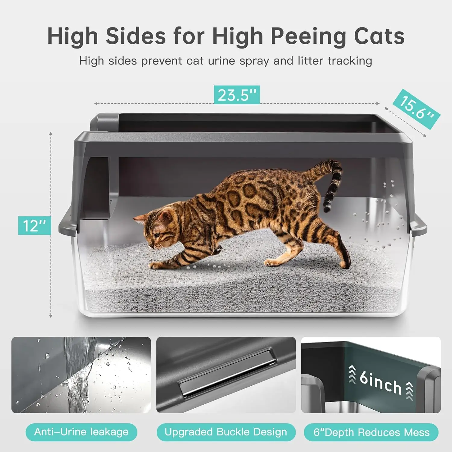 Large Covered Cat Litter Box