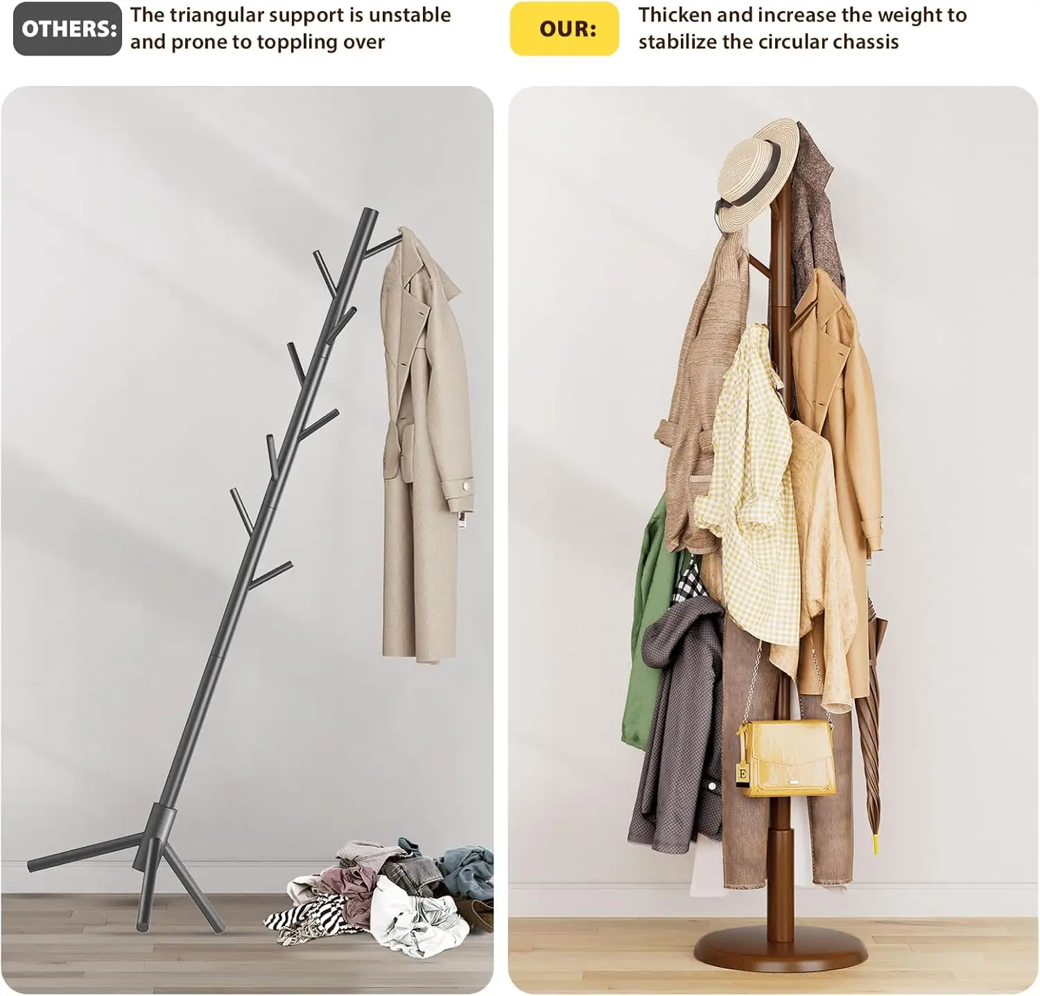 Wood Coat Rack